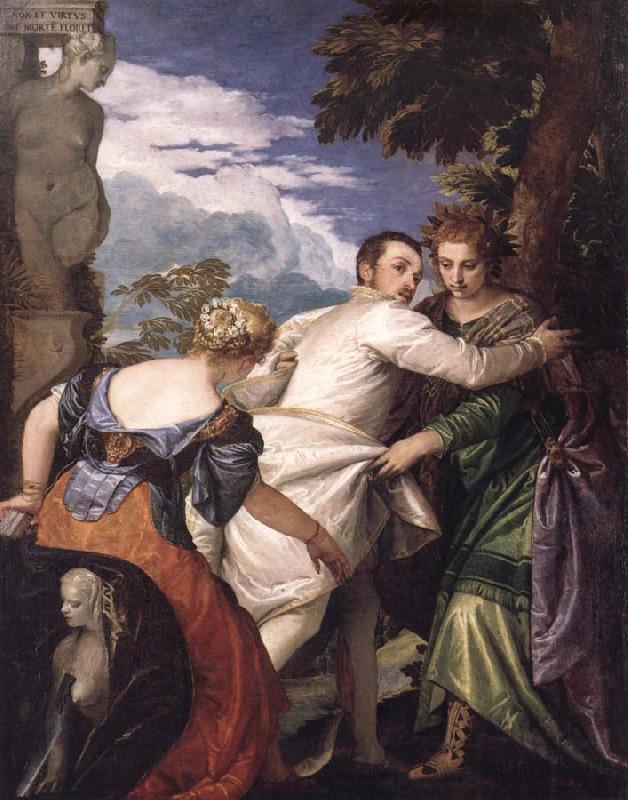 Paolo Veronese Allegory of Vice and Virtue France oil painting art